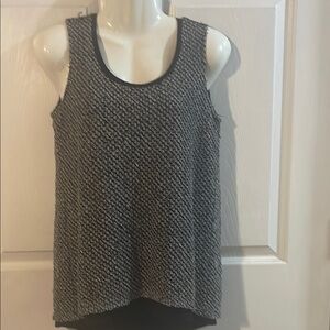 INC International Concepts Black and White Patterned Tank Top
